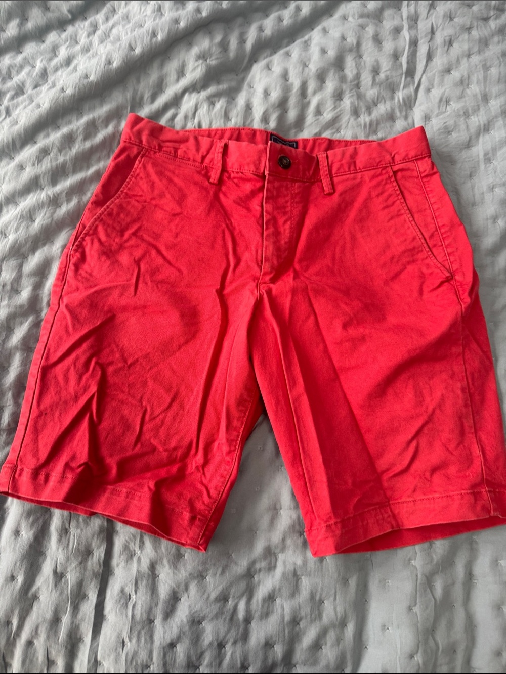 GAP Coral Pink Flat-Front Cotton Shorts
